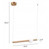 Zuo Modern Adeo Ceiling Lamp Brass - With Dimensions