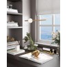 Zuo Modern Adeo Ceiling Lamp Brass - Angled Lifestyle