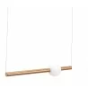 Zuo Modern Adeo Ceiling Lamp Brass - Angled and Lit - Zuo Modern Adeo Ceiling Lamp Brass - Angled and Lit