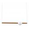 Zuo Modern Adeo Ceiling Lamp Brass - Front and Lit