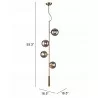 Zuo Modern Zatara Ceiling Lamp Brass - With Dimensions - Zuo Modern Zatara Ceiling Lamp Brass - With Dimensions