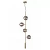 Zuo Modern Zatara Ceiling Lamp Brass - Front with Base Mount - Zuo Modern Zatara Ceiling Lamp Brass - Front with Base Mount