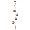 Zuo Modern Zatara Ceiling Lamp Brass - Front with Base Mount