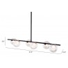Zuo Modern Keyoz Ceiling Lamp Black - With Dimensions