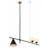 Zuo Modern Richiza Ceiling Lamp Black - Side Angled Lit