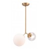 Zuo Modern Constance Ceiling Lamp Brass - Angled and Lit