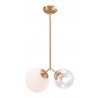 Zuo Modern Constance Ceiling Lamp Brass - Front and Lit