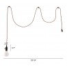 Zuo Modern Molly Ceiling Lamp Black - With Dimensions