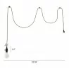 Zuo Modern Molly Ceiling Lamp Black - With Dimensions - Zuo Modern Molly Ceiling Lamp Black - With Dimensions