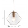 Zuo Modern Jenny Ceiling Lamp Brass - With DImensions