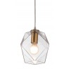 Zuo Modern Jenny Ceiling Lamp Brass - Side and Lit