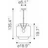 Zuo Modern Finch Ceiling Lamp Natural - Dimensions Sheet