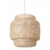 Zuo Modern Finch Ceiling Lamp Natural - Front and Unlit - Zuo Modern Finch Ceiling Lamp Natural - Front and Unlit