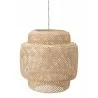 Zuo Modern Finch Ceiling Lamp Natural - Side and uNlit - Zuo Modern Finch Ceiling Lamp Natural - Side and uNlit