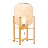 Zuo Modern Wonderwall Table Lamp Gold - Angled and Lit