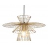 Zuo Modern Azzi Ceiling Lamp Gold - Side and Lit