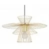 Zuo Modern Azzi Ceiling Lamp Gold - Front and Unlit - Zuo Modern Azzi Ceiling Lamp Gold - Front and Unlit