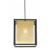 Zuo Modern Yves Ceiling Lamp Gold And Black - Front and Close-up - Zuo Modern Yves Ceiling Lamp Gold And Black - Front and Close-up