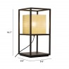 Zuo Modern Yves Table Lamp Gold And Black - With Dimensions