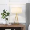 Zuo Modern Sascha Table Lamp White And Brass - Lifestyle - Zuo Modern Sascha Table Lamp White And Brass - Lifestyle
