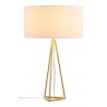 Zuo Modern Sascha Table Lamp White And Brass - Angled View