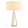 Zuo Modern Sascha Table Lamp White And Brass - Front - Zuo Modern Sascha Table Lamp White And Brass - Front
