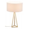 Zuo Modern Sascha Table Lamp White And Brass - Top Angled