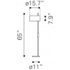 Zuo Modern Lonte Floor Lamp Black - Dimension Sheet