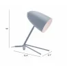 Zuo Modern Jamison Table Lamp Gray - With Dimensions - Zuo Modern Jamison Table Lamp Gray - With Dimensions