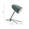 Zuo Modern Jamison Table Lamp Green - With Dimensions  - Zuo Modern Jamison Table Lamp Green - With Dimensions 