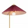 Zuo Modern Charo Table Lamp Red And Gold - Lamp Lit Close-up - Zuo Modern Charo Table Lamp Red And Gold - Lamp Lit Close-up