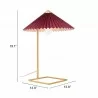 Zuo Modern Charo Table Lamp Red And Gold - With Dimensions - Zuo Modern Charo Table Lamp Red And Gold - With Dimensions