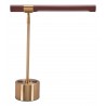 Zuo Modern Kippy Table Lamp Brown And Brass - Front View