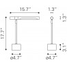 Zuo Modern Kippy Table Lamp Brown And Brass - Dimensions 2
