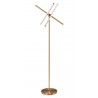 Zuo Modern Garza Floor Lamp Brass - Front View
