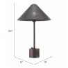 Zuo Modern Cardo Table Lamp Bronze - With Dimensions - Zuo Modern Cardo Table Lamp Bronze - With Dimensions