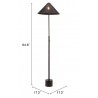 Zuo Modern Cardo Floor Lamp Bronze - With Dimensions