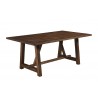 Alpine Furniture Arendal Trestle Rectangular Dining Table, Burnished Dark Oak - Front Side Angle