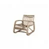 Cane-Line Curve lounge chair OUTDOOR Natural  Front View - Cane-Line Curve lounge chair OUTDOOR Natural  Front View