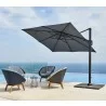 Cane-Line Hyde Luxe Tilt Parasol 118.2 x 118.2 Inches, Aluminium - Cane-Line Hyde Luxe Tilt Parasol 118.2 x 118.2 Inches, Aluminium