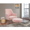 Alpine Furniture Rebecca Footstool, Pink- Lifestyle