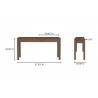 Wiley Console Table Vintage Brown-dimension