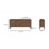 Wiley 4 Door Sideboard Vintage Brown-dimension
