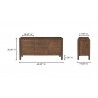 Wiley 3 Drawer Sideboard Vintage Brown-dimension