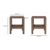 Wiley Side Table Vintage Brown-dimension