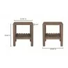 Wiley Side Table Vintage Brown-dimension - Wiley Side Table Vintage Brown-dimension