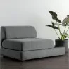 Sunpan Harmony Modular Armless Chair in Right-Shelf Danny Dark Grey - Lifestyle - Sunpan Harmony Modular Armless Chair in Right-Shelf Danny Dark Grey - Lifestyle