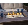 Tortuga Outdoor Rio Vista 5 pc Fire Table Chat Set With Outdoor Wicker Swivel Chairs 3