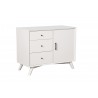 Alpine Furniture Flynn Accent Cabinet, White - Front Side Angle