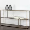 Sunpan Eiffel Low Bookcase Antique Brass in Large - Lifestyle - Sunpan Eiffel Low Bookcase Antique Brass in Large - Lifestyle